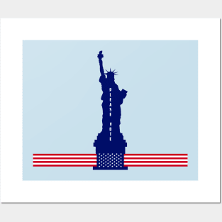 statue of Liberty Please Vote Posters and Art